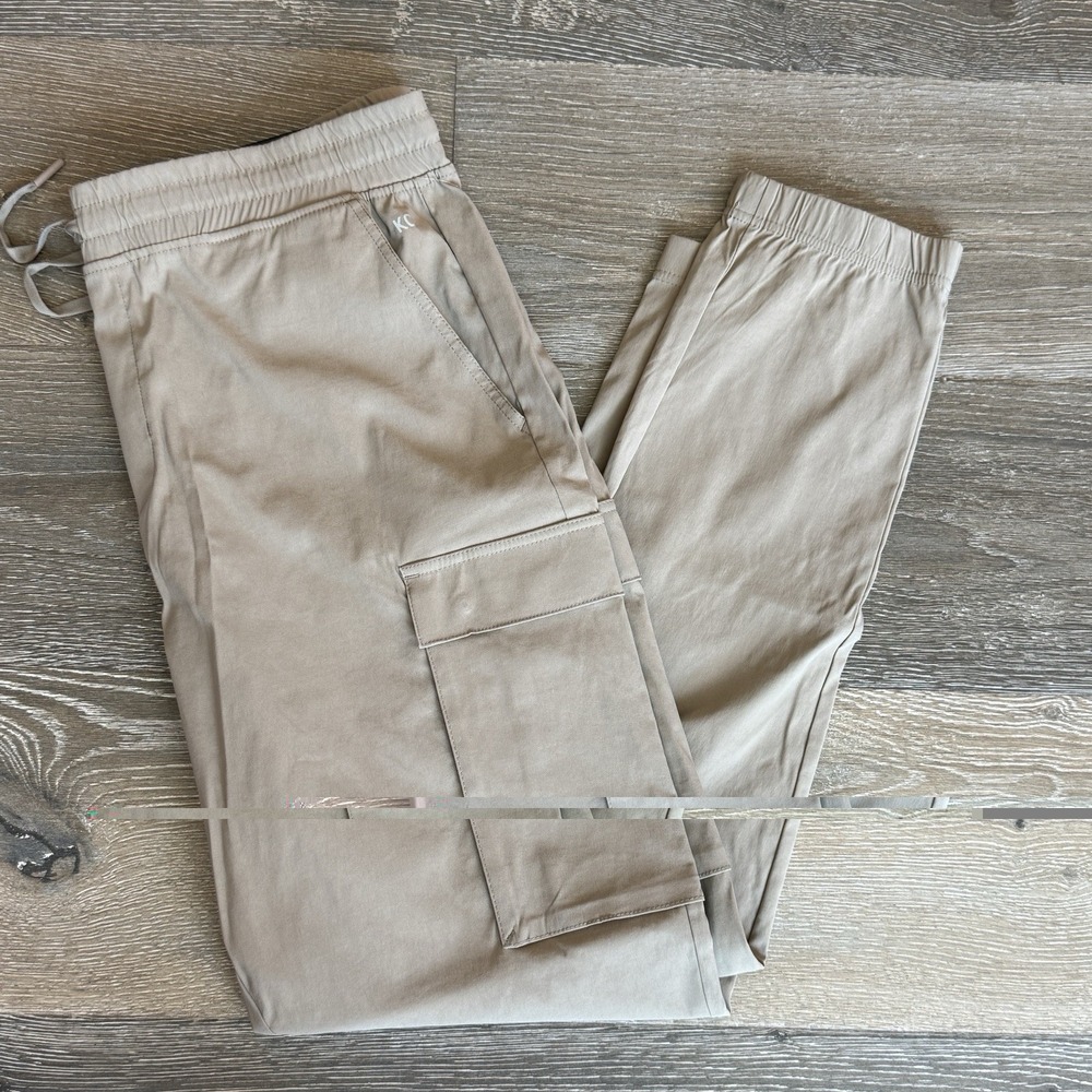Kenneth Cole Active Tech Jogger Ankle Zip Cargo Lightweight Khaki Size XL